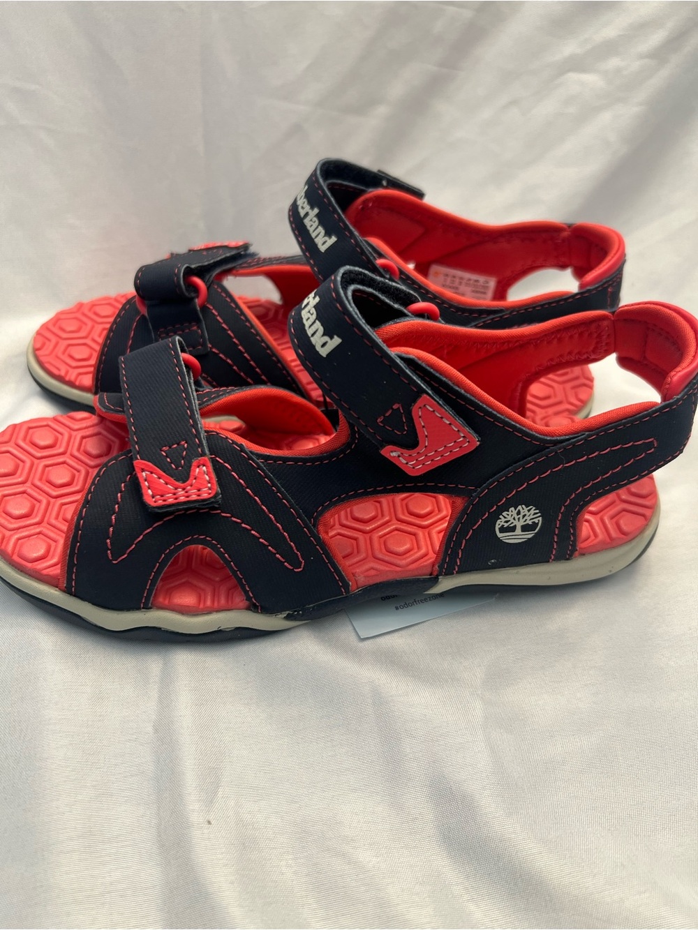 Timberland Kids Navy and Coral Pink Sport Sandals